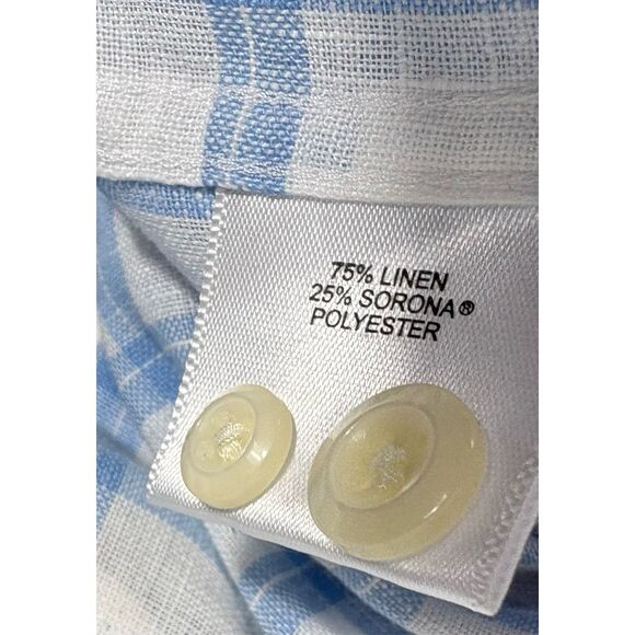 Peter Millar button down linen blend shirt size XXL - Picture 4 of 5